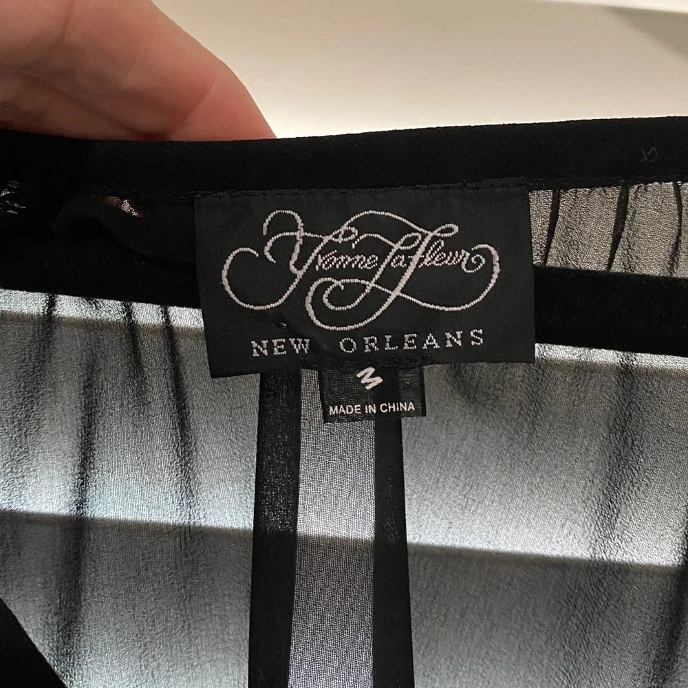 Yvonne LeFleur sheer dress blouse - Picture 5 of 7